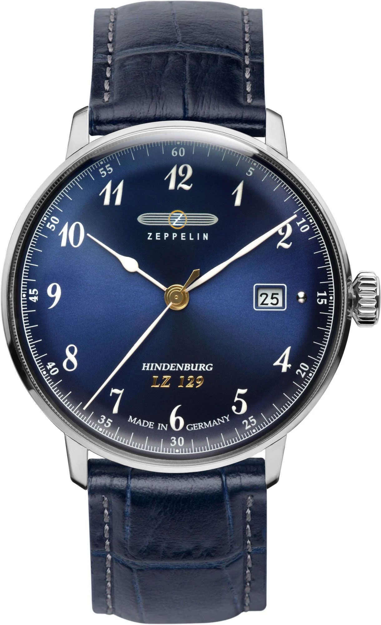 Zeppelin LZ 129 Hindenburg  Blue Dial 40 mm Quartz Watch For Men - 1