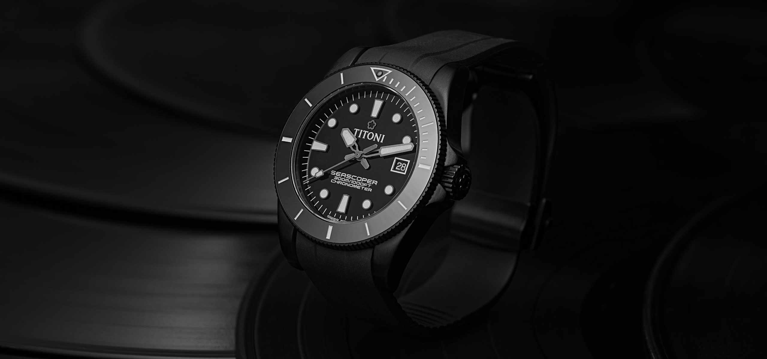 Diving Into Monochromatic Elegance: Introducing The Titoni Seascoper 300 All- Black And Creamy White Editions