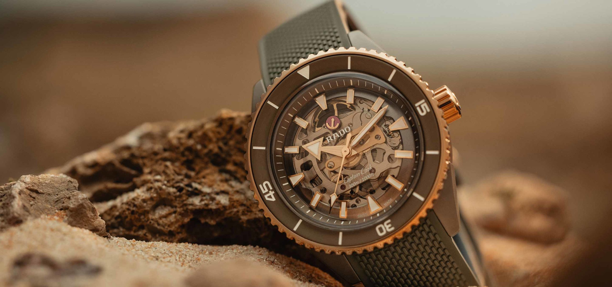 Introducing The Adventure-Ready Rado Captain Cook High Tech Ceramic Skeleton In Olive Green