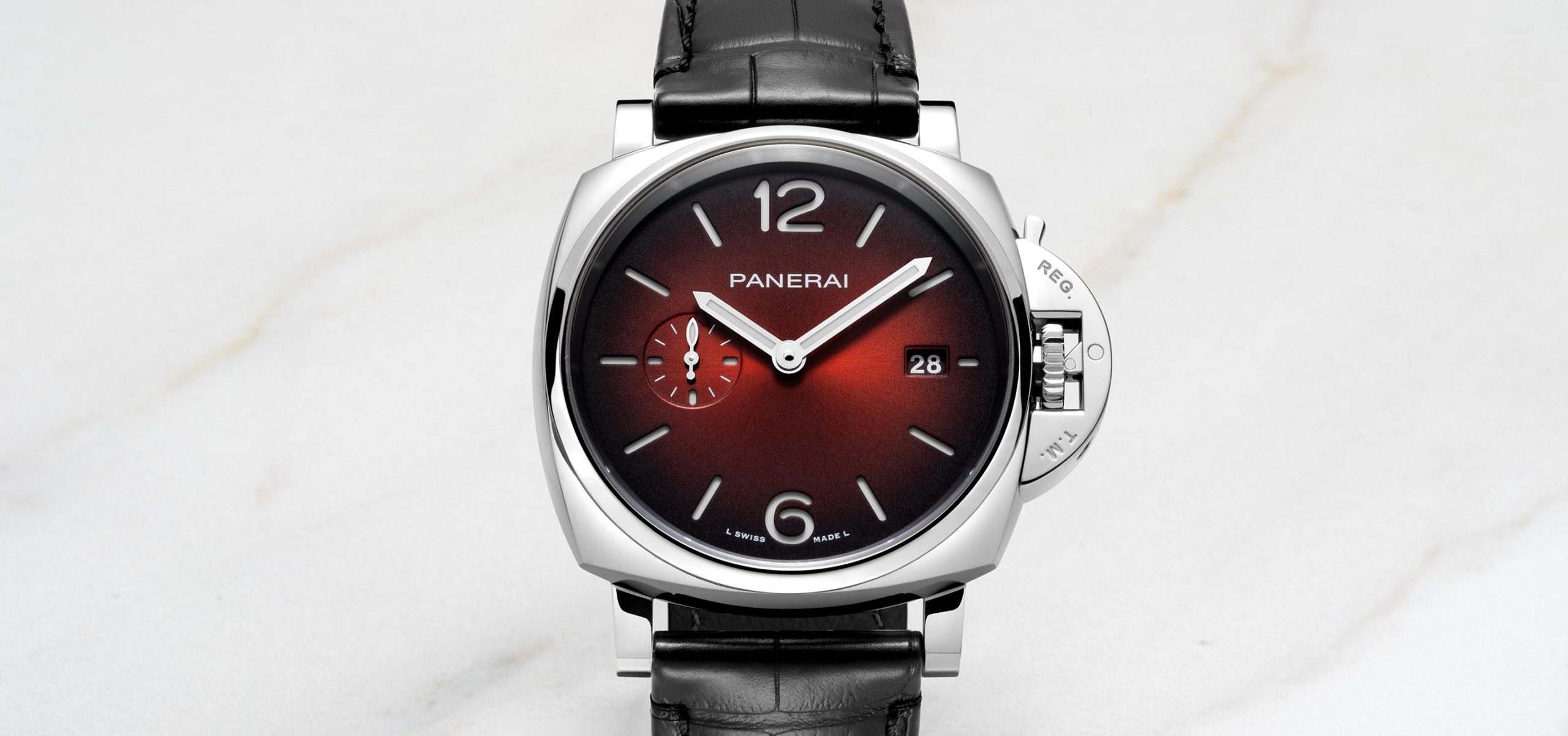 Shade o’Clock: Panerai’s Luminor Due 42mm Gets A New Burgundy Dial