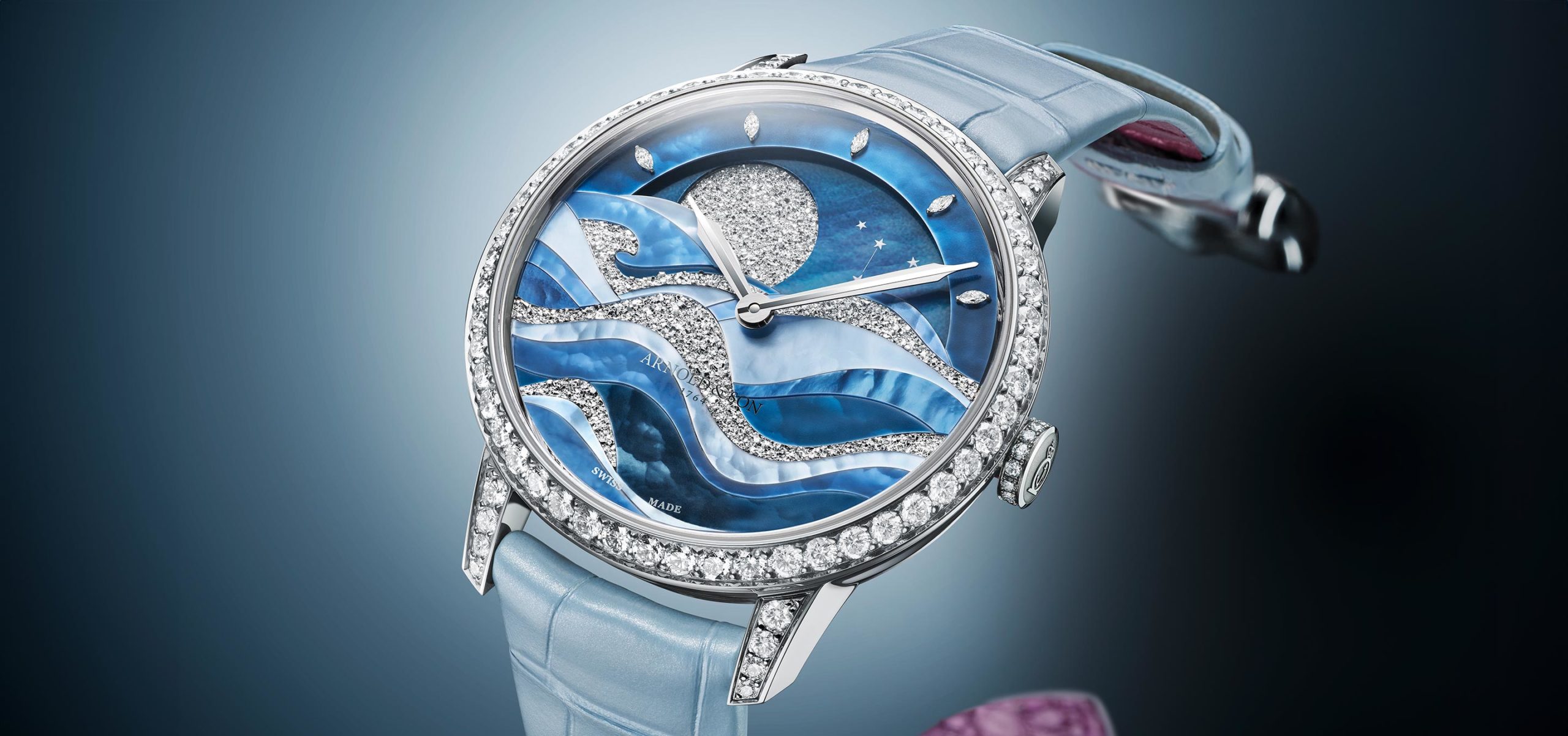 Moonlit Magic On A Wave Of Diamonds—The Arnold & Son Perpetual Moon 38 Night Tide