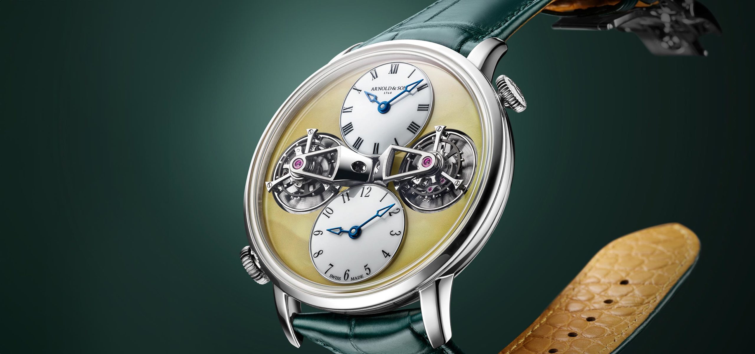 Allures Of Amber: Introducing The Arnold & Son Double Tourbillon White Gold Amber Edition